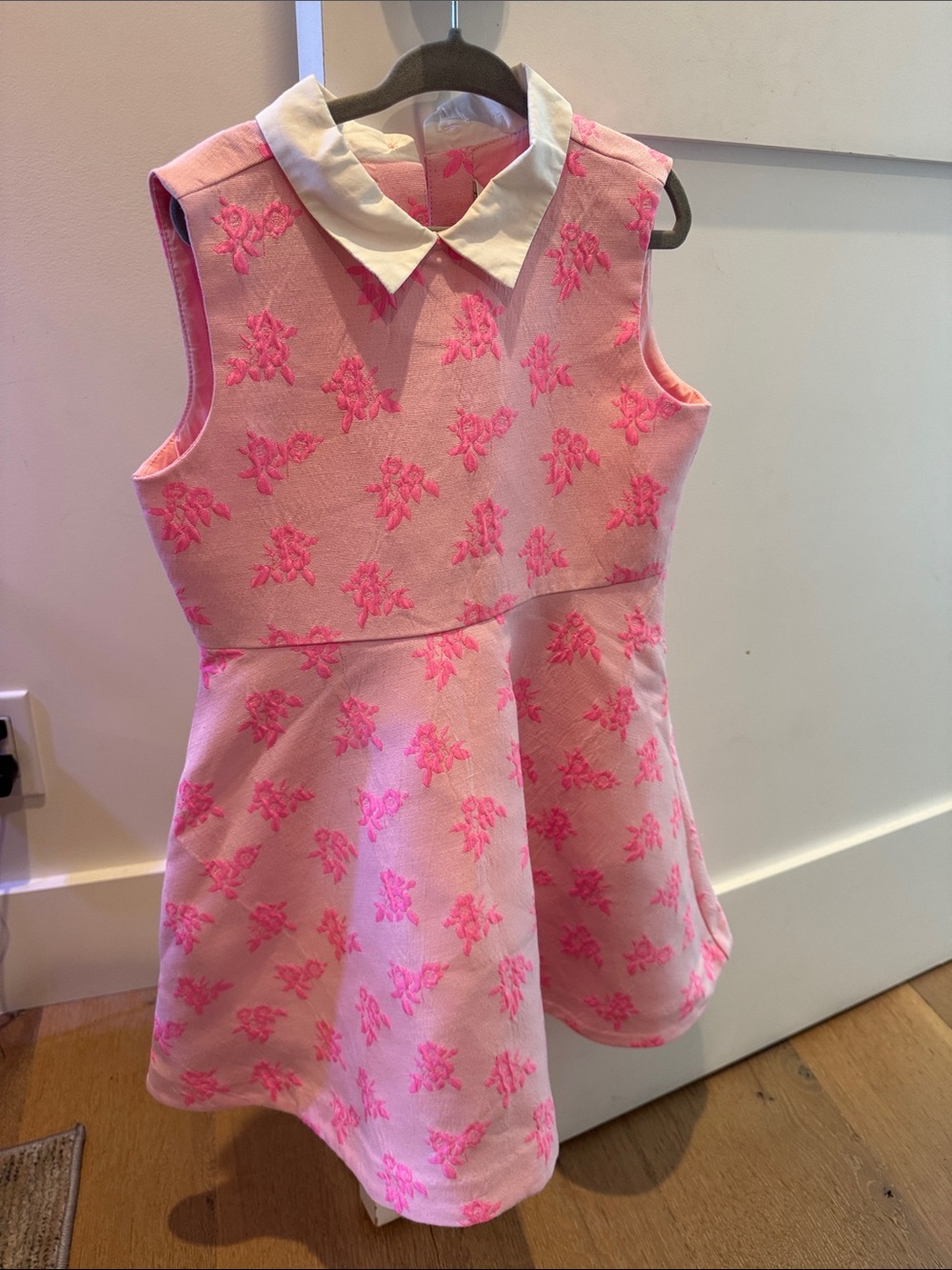 Janie and Jack Pink Dress with White Peter Pan Collar